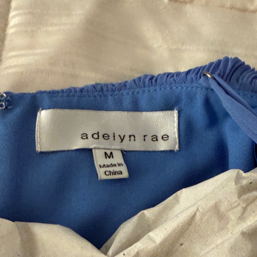 Adelyn Rae Blue Ruffled Dress - Picture 6 of 8